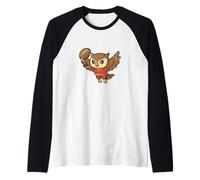 Owl Rugby Pass Cartoon Raglan Baseball Tee