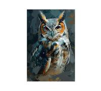 Owl' S Dreamland Scene Canvas Poster Wall Art Decor Print Picture Paintings for Living Room Bedroom Decoration Unframe-style 16x24inch(40x60cm)