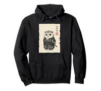Owl Samurai Japanese Art Sumi-e Kawaii Funny Pullover Hoodie