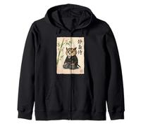 Owl Samurai Kawaii Chibi Japanese Art Zip Hoodie