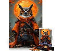Owl Samurai Warrior with Swords 1000 Piece Jigsaw Puzzles for Adults Jigsaw Smart Game Together Fun Image Assembly Seasonal Gift (38x26cm)