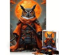 Owl Samurai Warrior with Swords Jigsaw Puzzles for Teenagers 1000 Pieces Intellect Toy Indoor Fun Quality Cut Creative Gift (38x52cm)