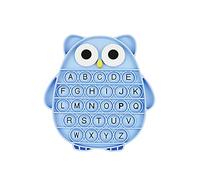 Owl Shaped ABC Alphabet Push Pop Fidget Toy - Silicone Sensory Popping Tool for Stress Relief & Early Learning - Educational Toy for Toddlers, Kids & Students, Ideal for Classroom & Quiet Play