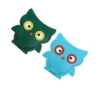 Owl Shaped Reusable Wipes Lid Cover 2pcs for Babies Pp Blue Green