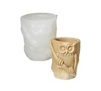Owl Shaped Silicone Craft Mold Holder Mold for Resin Jewelry Cement Planter Pen Holders Craft Creation Decorative Resin Container Mold