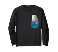 Owl Shirt Snowy Owl Pocket Pet Owl Long Sleeve T-Shirt