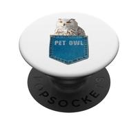 Owl Shirt Snowy Owl Pocket Pet Owl PopSockets Adhesive PopGrip