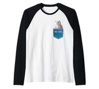 Owl Shirt Snowy Owl Pocket Pet Owl Raglan Baseball Tee