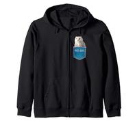 Owl Shirt Snowy Owl Pocket Pet Owl Zip Hoodie