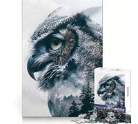 Owl Silent Watcher 1000 Piece Jigsaw Puzzles for Adults Jigsaw Smart Game Together Fun Image Assembly Seasonal Gift (38x52cm)