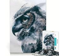 Owl Silent Watcher Jigsaw Puzzles 1000 Piece for Teenagers Reason Skill Toy Serene Time Exact Cut Amazing Present (38x26cm)