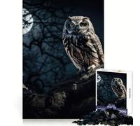 Owl Sits on An Old Tree Jigsaw Puzzles for Teenagers 1000 Pieces Intellect Toy Indoor Fun Quality Cut Creative Gift (50x75cm)