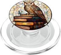 Owl Sitting on Books Artwork PopSockets PopGrip for MagSafe