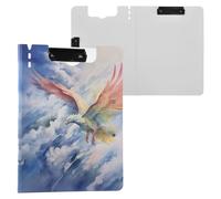Owl Sky Clipboard a4 Clip Board Foldover Document Folder Files for Paperwork with Clips Lightweight Plastic