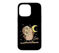 Owl sleeping Type Night active Moon with Stars Case for iPhone 14 Pro Max