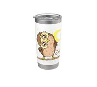 Owl Sleeping Type Night Active Moon with Stars Stainless Steel Insulated Tumbler