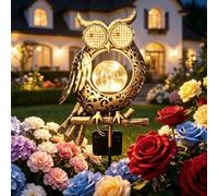 Owl Solar Garden Lights, Weatherproof Outdoor LED Solar Lights for Pathway | 2 Lighting Modes, Dynamic Eye Light, 8-10H Working Time, Auto On Off, for Yard Patio Pathway, Gift for Gardeners