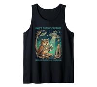 Owl Space Explorer Cosmic UFO Alien Abduction Tank Top