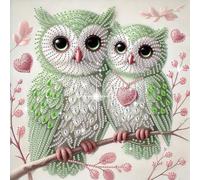 Owl Special Shaped 5D DIY Partial Drill Diamond Painting Kits for Adults Beginners Home Decor Diamonds Dots Gem Art Kits 11.81 X11.81inch (Owl)