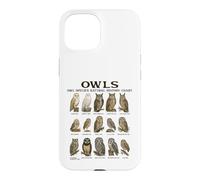 Owl Species Vintage Natural History Bird Art Case for iPhone 15