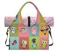 Owl Sports Duffel Bag for Women Men Owl Cute Weekend Overnight Bag with Shoe Compartment Shoulder Tote Luggage Bag for Yoga Gym Travel