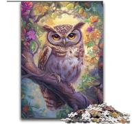 Owl Standing on A Tree 2000 Piece Jigsaw Puzzle for Adults And Teenagers, Challenging Game And Family Play Parent-child Interaction (70x100cm)