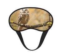 Owl Standing On The Tree Print Sleep Eye Mask Light Blocking Soft and Comfortable Night Eye Blinder for Women Men for Sleeping Travel Night Shift