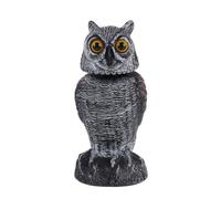 Owl Statue To Scare Birds, Resin Owl Bird Scarer For Roof, 12x13x24.5cm Decoy Bird Scarer, 360° Rotating Head, Weatherproof, Hawk Control Device, Collectible Figurines For Garden Yard Patio