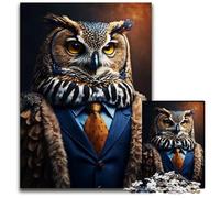 Owl Suit StyleJigsaws 1000 Pieces for Adults Wooden Jigsaw Puzzles for Adults Ideal And Home Decor 1000 PCS(75x50cm)