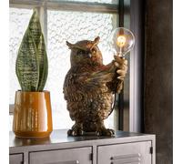 Owl Table Lamp - Gold - Polyresin