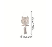 Owl Tapestry Hand-woven Owl Dream Catcher Wall Hanging Macrame Mandala Tassel Boho Decor DIY Apartment Dorm Room Home Decoration