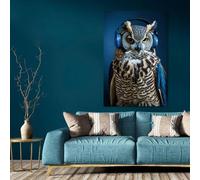 Owl Tempered Glass Wall Art