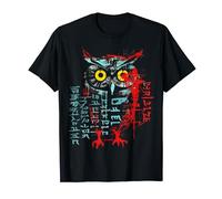 Owl Text Art Animal Painting Graphic Motif Owl T-Shirt