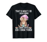 Owl That's What I Do I Read Books I Drink Coffee T-Shirt T-Shirt
