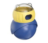 Owl Treat Dispenser - Interactive Cat Toy, Refillable Feeding Ball | Durable Unbreakable ABS Rubber Feature, Smart Slow Feeder Puzzle Design For Indoor Training Playtime Enrichment Exercise Entertainm