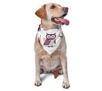 Owl Tree Branches Dog Bandana Pet Scarf Accessories for Small Medium Dogs Cats Photo Prop, Triangle Pet Bandanas Adjustable Puppy Bib Washable Dog Kerchief Puppy Neckerchief