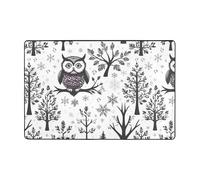 Owl Tree Branches Door Mats Indoor Outdoor Perfect Dust Grabbing Doormats Kitchen Entrance Front Door