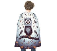 Owl Tree Branches Halloween Cape Reversible Red Vampire Cloak Lightweight Christmas Halloween Cosplay Costume For Men And Women