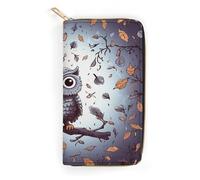 Owl Tree Branches Leather Wallet, Bifold Stylish Wallets, Credit Card Holder for Passport Covers, Purse Passport Bag for Men Women