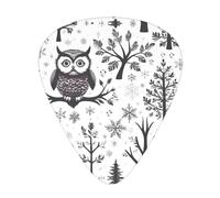 Owl Tree Branches Print 12 Pieces Guitar Picks For Guitars And Ukulele, Unique Guitar Present