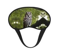 Owl Tree Branches Print Blackout Sleep Mask - Side Sleeper Eye Cover, Soft Comfort, Perfect for Travel, Meditation