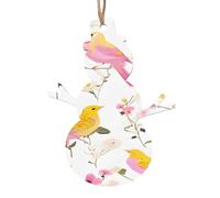 Owl Tree Branches -Print Christmas Wooden Ornaments 2PCS- Handmade Eco-Friendly Hanging Decor For Tree Gifts Holiday Festivities.
