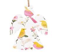 Owl Tree Branches -Print Christmas Wooden Ornaments 2PCS- Handmade Eco-Friendly Hanging Decor For Tree Gifts Holiday Festivities.