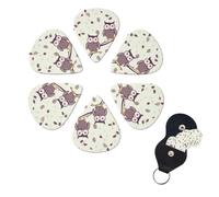 Owl Tree Branches Print Guitar Picks 6 Pack Guitar Plectrums with Pick Holders Bass Picks For Acoustic Guitar Bass Electric Ukulele Includes 0.46mm, 0.71mm, 0.96mm