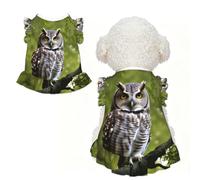 Owl Tree Branches Print Pet Breathable T-Shirt Skirt XS