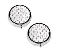 Owl Tree Branches Print Pill Box 3 Compartment Medicine Pill Case,Portable for Pocket Or Purse Pill Organizer Decorative Metal Medicine Vitamin Organizer Unique Gift