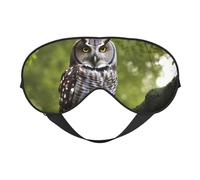 Owl Tree Branches Print Sleep Eye Smask with Strap Eye Shade for Travel Nap Meditation
