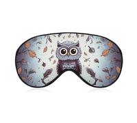 Owl Tree Branches Sleep Mask Soft Comfortable Eye Mask with Adjustable Strap Eye Cover Eye Shade for Men Women Work Travel