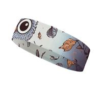 Owl Tree Branches Sports Sweatband 15" Polyester Hairband Absorbent Quick-Dry Headband for Running, Yoga