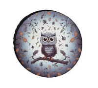 Owl Tree Branches Universal Tire Cover Replacement Oxford Fabric Waterproof Wheel Protector for SUV Truck RV Camper Dust/Snow/Sun Protection, 24 Inch